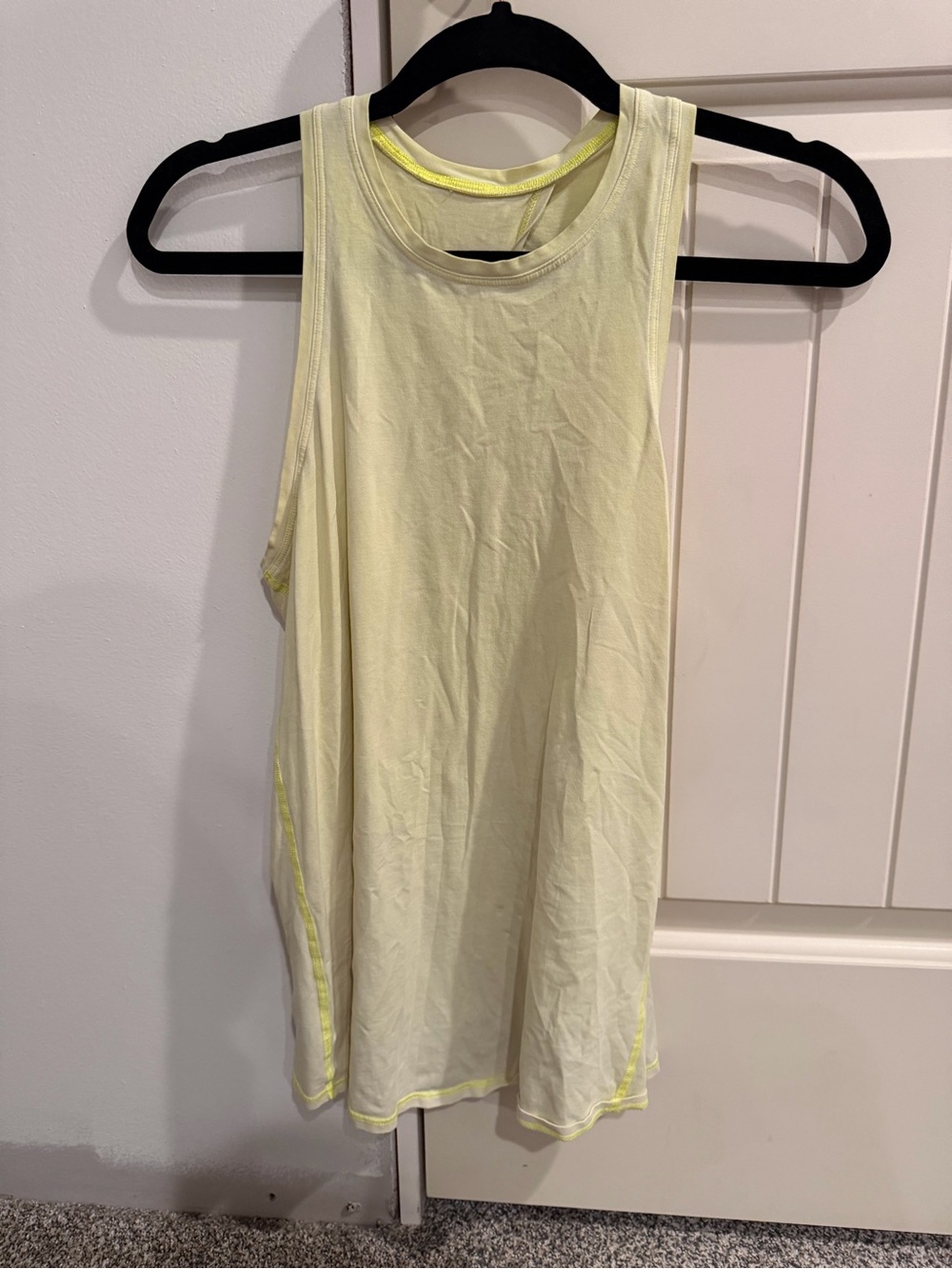 Lululemon Light Yellow Athletic Tank Top